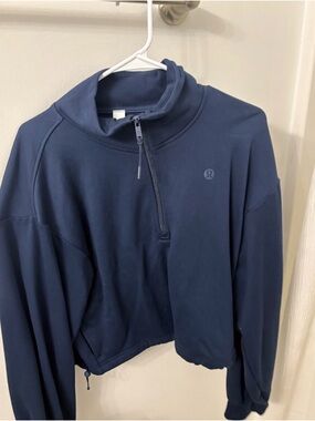 Lemon Men's Navy Half-Zip Pullover Sweater